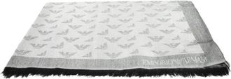 Emporio Armani Allover Logo Sjaal - Dames - Wintersjaals - Grijs - ONE Size - Accessoires
