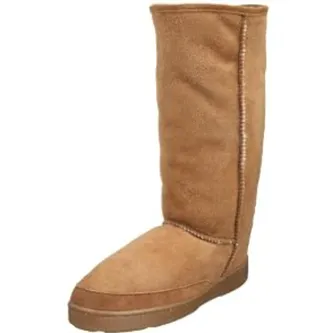 Minnetonka Mens Tall Pug Boot In Golden Tan