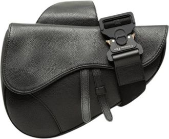 Dior Pre-owned Saddlebag Leren Schoudertas - Heren - Vintage Schoudertas - Zwart - ONE Size - Leer - Vintage