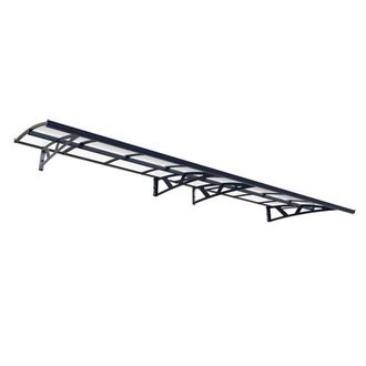 Palram Patio Cover Amsterdam Door Awning Canopy 4460 Clear - Grey