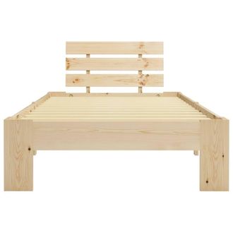 Berkfield Home Modern Bed Frame Solid Pine Wood 100x200 cm in Natural