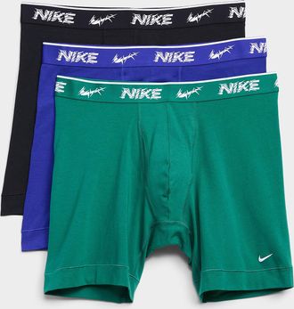 Nike Mens 6 solid ultra-comfortable boxer brief Dri-FIT Essential 3-pack