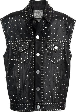 DanCassab Levis leather vest - women - Lambskin/Polyester - M - Black
