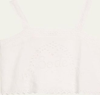 Bode Belvoir Broderie Anglaise Lace Tank Top