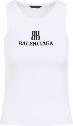 Balenciaga Stijlvolle Tanktop voor Vrouwen - Dames - Tops zonder mouwen - Wit - XS - Tops