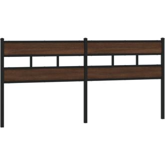 vidaXL Headboard Brown Oak 180 cm Steel and Engineered Wood Vidaxl