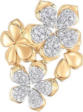 Sara Weinstock Lierren Flower Diamond Cluster Ring in Yellow Gold/Diamond at Nordstrom, Size 6.5