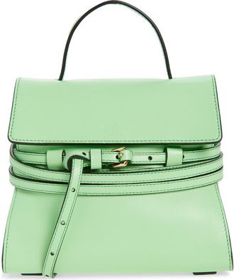 Moschino Small Tie Me Leather Top Handle Bag in 822 Pistachio at Nordstrom
