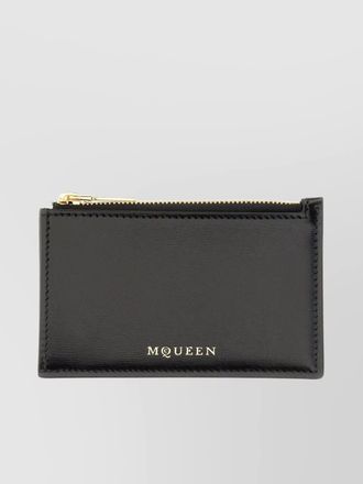 Alexander McQueen leather zipped cardholder