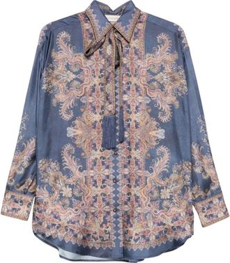 Zimmermann Camicia Valiant Relaxed - - Blouses & Shirts - Donna - Blu - M