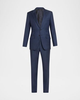 Tom Ford Mens Modern Fit Sharkskin Suit