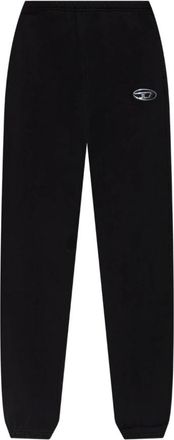 Diesel Broeken, Dames, Zwart, S, Katoen, Zwarte Katoenen Broek Aw 25