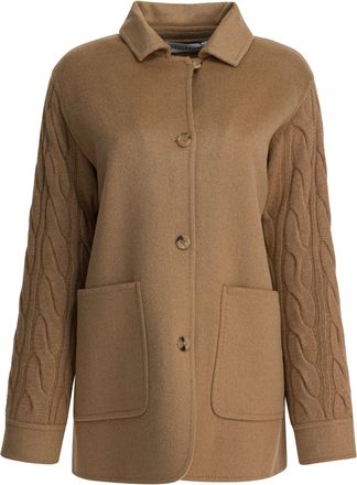 Max Mara Coat In Camel Jackets And Coats Marrone-Donna