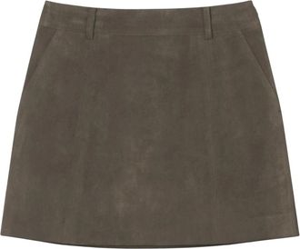 Dunst Falda Mini Suede Alter - Skirts - Mujer - Verde - M