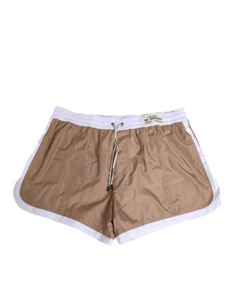 Dolce & Gabbana Mens Brown White Polyester Re-Edition Shorts Swimwear