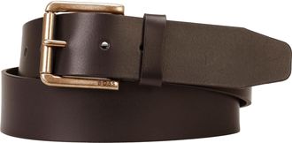 HUGO BOSS Mens Black Joris -sz40 Leather Belt Dark Brown Cotton - Size 38 (Waist)