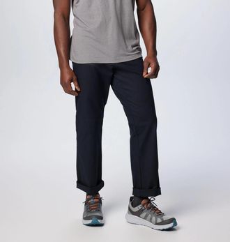 Columbia Mens Columbia Flex ROC Pants Black Cotton Stretch Flat Front Straight JZZ301
