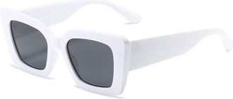 Generic Outdoor Mens And Womens Sunglasses Commuter Vacation Decorative Sun Glasses(White)