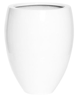 Creative Displays Inc. Modern White Glossy Outdoor Planter