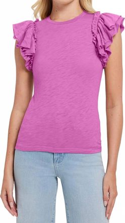 Goldie London Double Ruffle Tee In Orchid