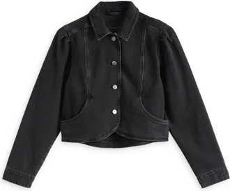 Sanctuary Womens Denim Jacket In Washed Black