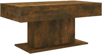 vidaXL Vidaxl - Mesa de centro madera contrachapada roble ahumado 96x50x45 cm