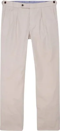 Sid Mashburn Mens Garment-Dyed Pleated Sport Trouser In Stone Lightweight Twill