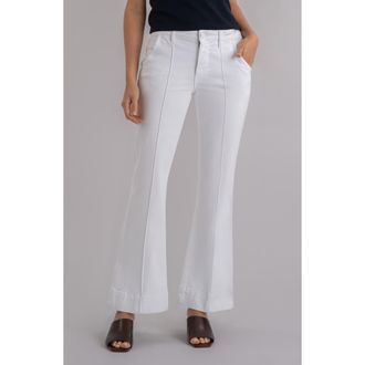 Kut from the Kloth Stella High Waist Flare Pants in Optic White at Nordstrom, Size 0