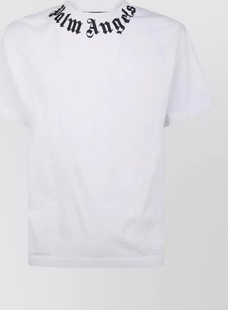 Palm Angels logo neck regular fit crew t-shirt shirt