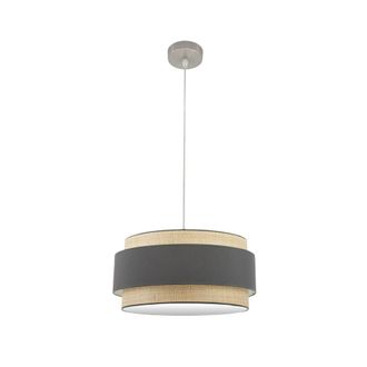 Fabrilamp Fabrilamp - Colgante Kandy 2xe27 Natural/gris Regx50x50 Cm