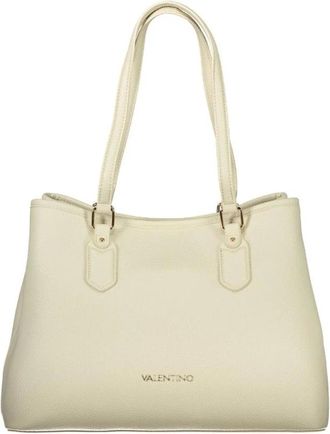 Valentino Tassen, Dames, Beige, ONE Size, Polyethyleen Handtas met Textuur