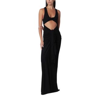 CHRISTOPHER ESBER Vivenda Drape Front Jurk - Dames - Jurken - Zwart - Maat: XS Viscose