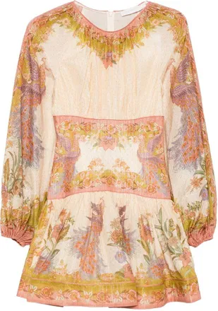 Zimmermann Indra mini-jurk met print