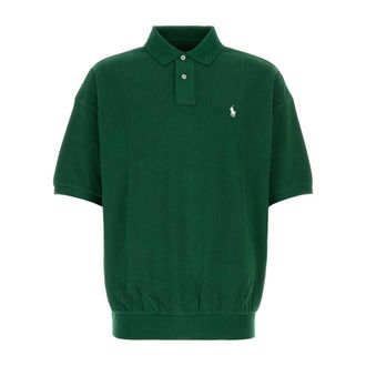 Polo Ralph Lauren Polo Shirts, male, Green, Size: XS Piquet Oversize Polo Shirt