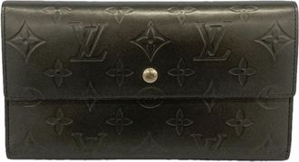Louis Vuitton Noir Long Wallet (Tri-Fold) (Pre-Owned)
