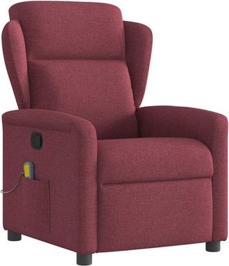 vidaXL Vidaxl - Sill&oacute;n De Masaje Reclinable De Tela Color Vino Tinto