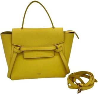 Celine Pre-owned Leather celine-bags - Dames - Vintage Handtas - Geel - ONE Size - Leer - Vintage