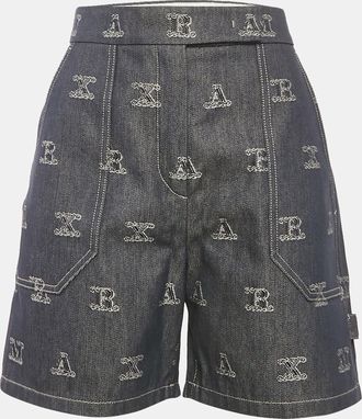 Max Mara Max Mara Blue Jacquard Canvas Shorts