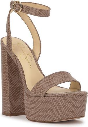 Jessica Simpson Axtyn Ankle Strap Platform Sandal in Chai Latte at Nordstrom, Size 6.5