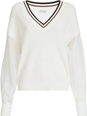 Brunello Cucinelli Cotton sweater in White at Nordstrom, Size 3X-Large Eu