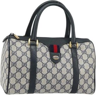 Gucci Pre-owned Handbags, female, Blue, Size: ONE SIZE Pre-owned Vintage Handbag