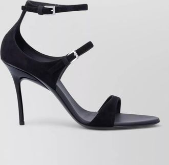 Alaia suede leather strappy sandals