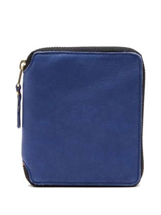 Comme Des Garçons Portemonnee met rits en verwassen effect - Blauw