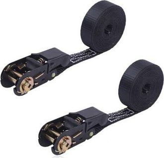 OEM Correas De Amarre Con Trinquete, Juego De 2, 8 M X 25 Mm, Con Correas De Sujeci&oacute;n. Correas De Amarre Con Trinquete Para Motocicletas, Coches Y Remolqu