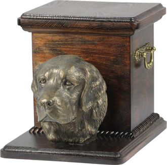 OEM Golden Retriever - Una Urna Para Cenizas De Perro Con Una Estatuilla, Una Elegante Urna Para Un Perro, Una Urna &Uacute;nica Con Un Busto De Perro De Art-dog