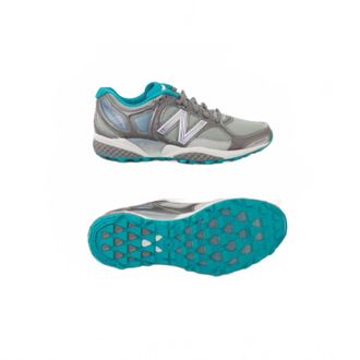 New Balance Womens Trail Running Shoe In Grey/teal/silver