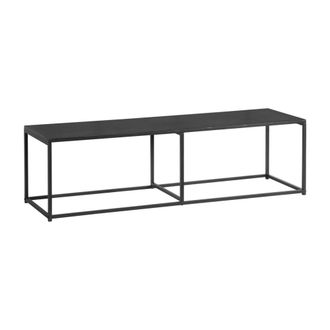 Sweeek Mueble tv de metal con barra de refuerzo, 140cm, negro
