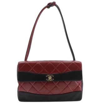 Chanel Pre-owned Matelasse Lamslederen Schoudertas - Dames - Pre-owned - Rood - Maat: ONE Size Leer