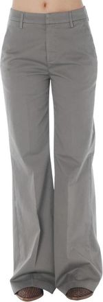 Dondup Janice Wide Leg Broeken - Dames - Wijde Broeken - Bruin - S - Katoen - Broeken
