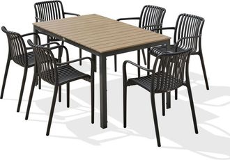 DCB Garden Boston - Conjunto De Comedor De Jard&iacute;n 6 Plazas De Aluminio Dcb Garden